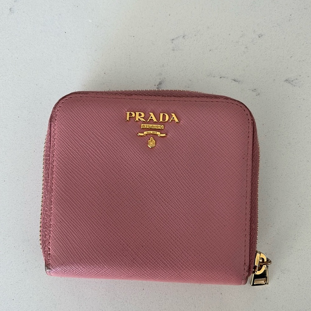 PRADA Saffiano Leather Pre-loved Bi-Fold Wallet